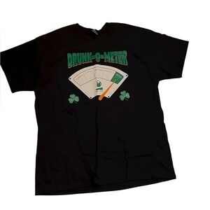 St Patrick’s Day Gildan Drunk-O-Meter 100% Heavy Cotton Men’s T-Shirt size XL